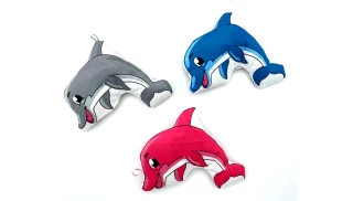 PELUCHE DAUPHIN 16CM 3 COULEURS ASSORTIES
