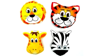 PELUCHE ANIMAL ZOO 22CM 4 MODELES ASSORTIS