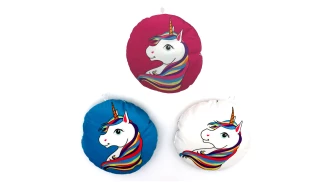 PELUCHE CUSCINO UNICORNO 22CM 3 MODELLI ASSORTITI
