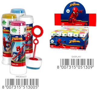 BOLLE DI SAPONE SPIDERMAN 60ML 11.5CM