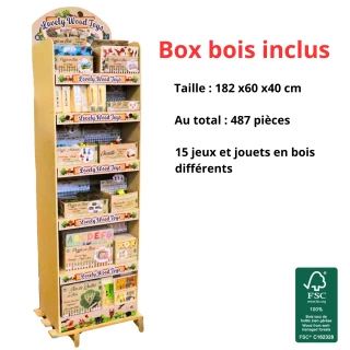BOX AUS HOLZ 64X140X182CM + 487 STUECK