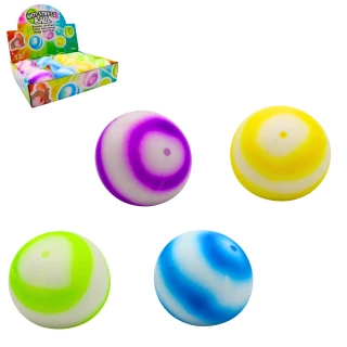 BALLE ANTISTRESS ARC EN CIEL 6CM 4 COULEURS ASSORTIES
