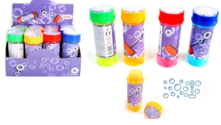 SEIFENBLASEN 200ML MIT GEDULSPIEL 14CM 4 FARBEN SORT.
